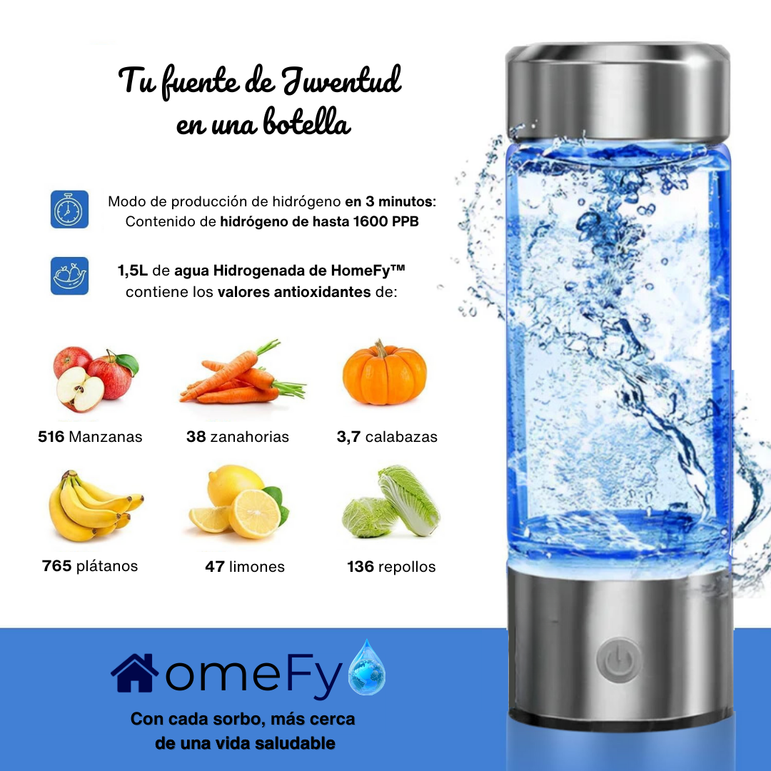 HomeFy™ - Botella de Agua de Hidrógeno