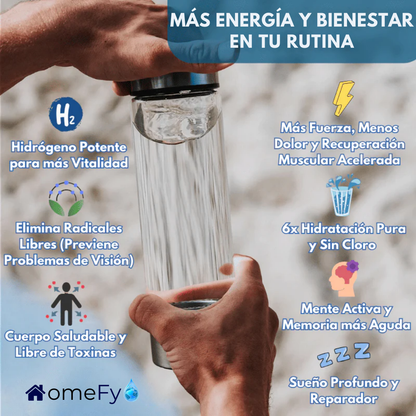 HomeFy™ - Botella de Agua de Hidrógeno